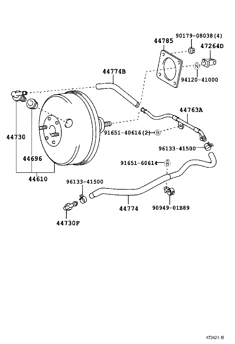  WILL VS |  BRAKE BOOSTER VACUUM TUBE