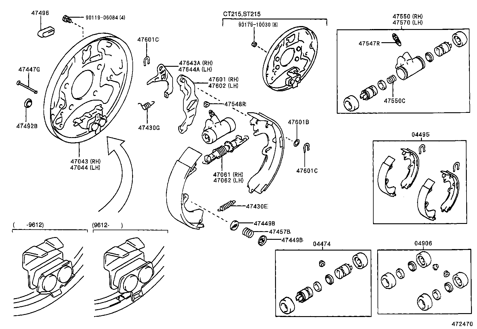 CARINA FF | REAR DRUM BRAKE WHEEL CYLINDER BACKING PLATE