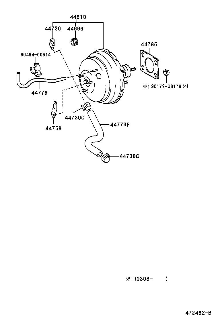  GAIA |  BRAKE BOOSTER VACUUM TUBE