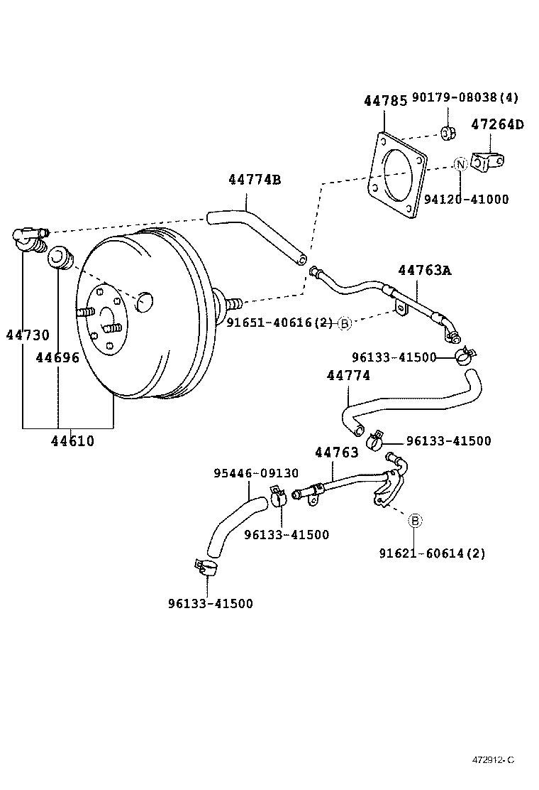  WILL VS |  BRAKE BOOSTER VACUUM TUBE