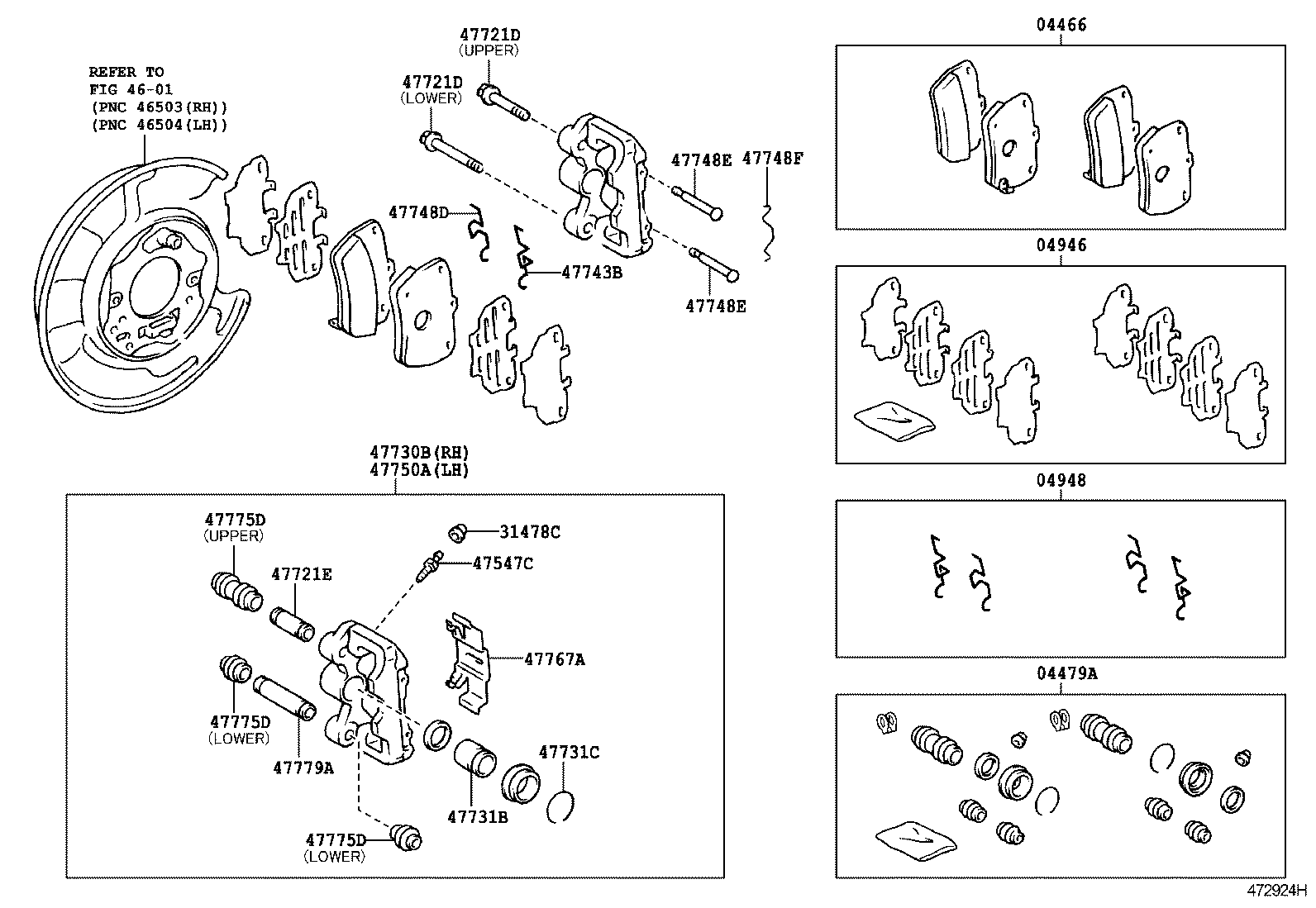  RAV4 J L |  REAR DISC BRAKE CALIPER DUST COVER