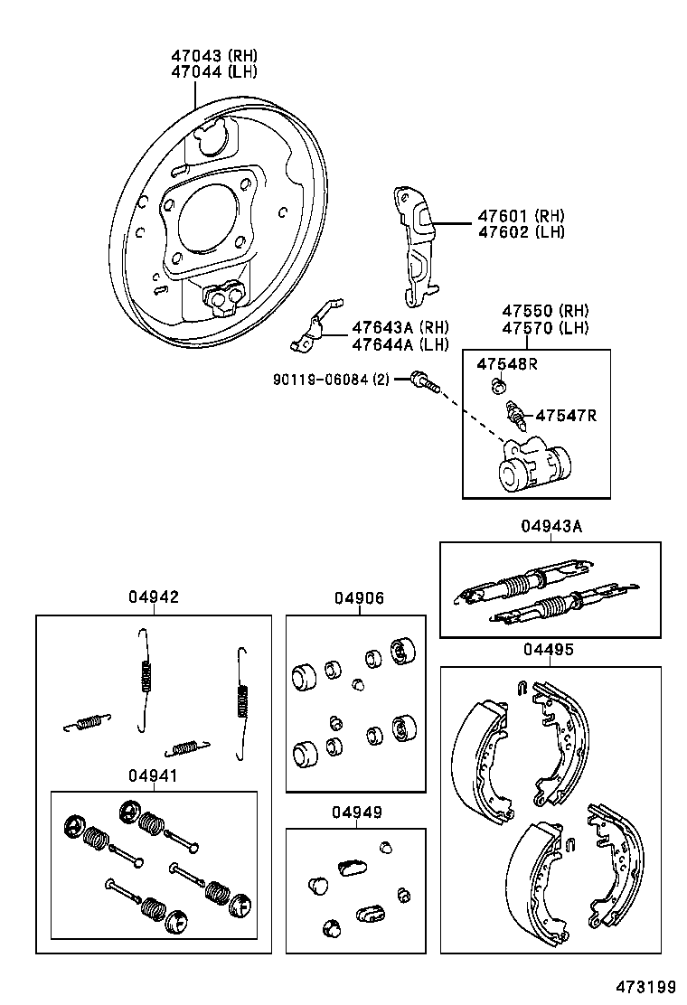  BB OPEN DECK |  REAR DRUM BRAKE WHEEL CYLINDER BACKING PLATE