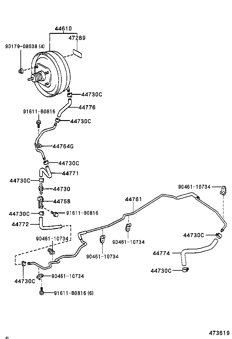  HIACE REGIUSACE |  BRAKE BOOSTER VACUUM TUBE