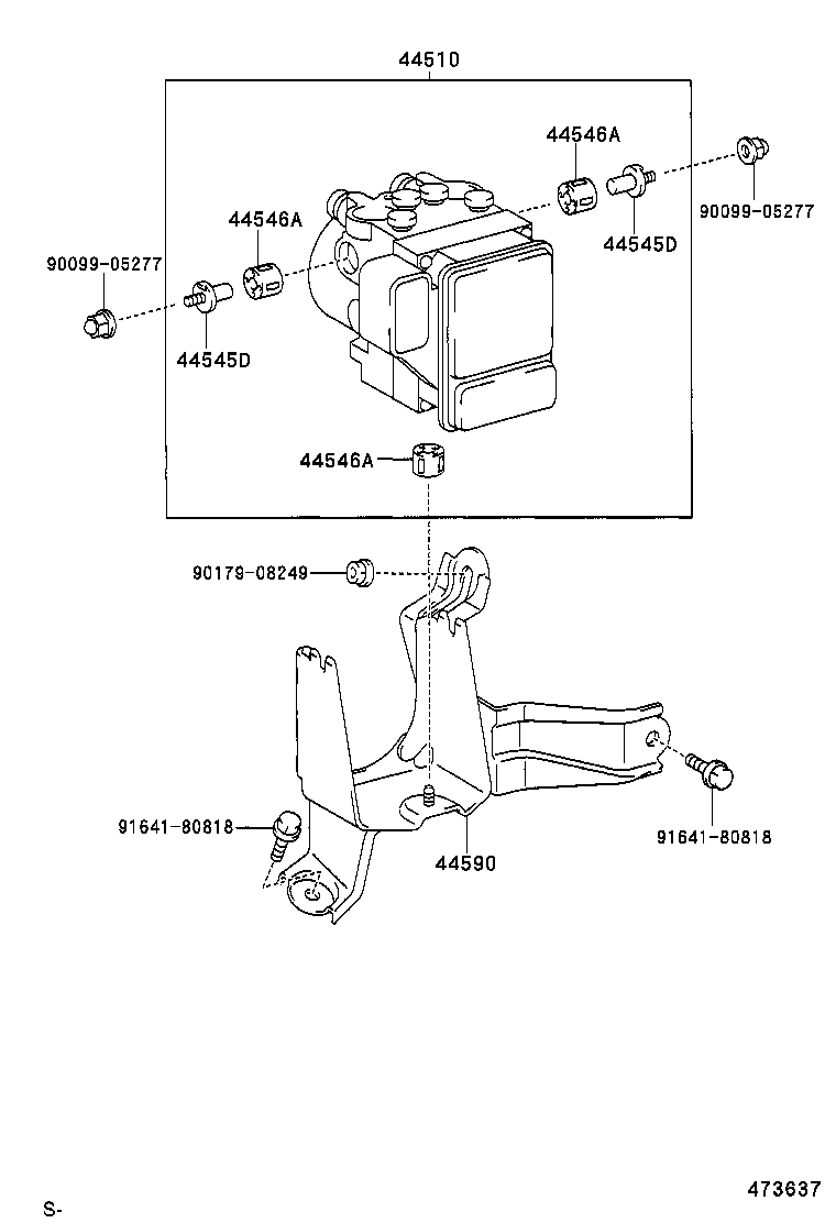  RAV4 J L |  BRAKE TUBE CLAMP