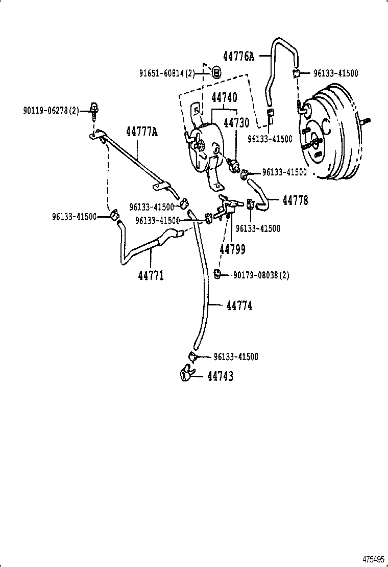  LAND CRUISER S T H T |  BRAKE BOOSTER VACUUM TUBE