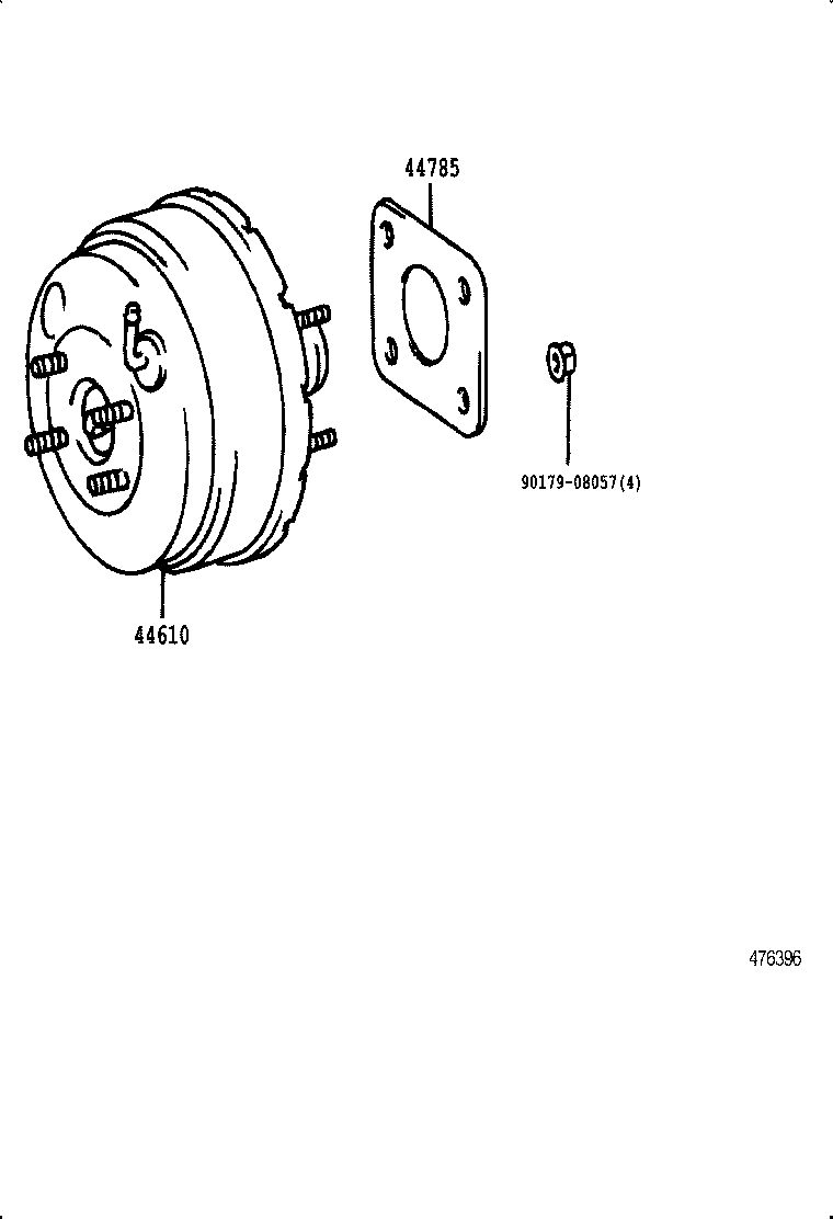  ESTIMA EMINA LUCIDA |  BRAKE BOOSTER VACUUM TUBE