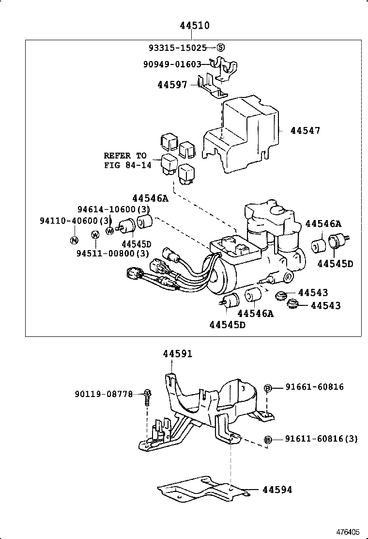  ESTIMA EMINA LUCIDA |  BRAKE TUBE CLAMP