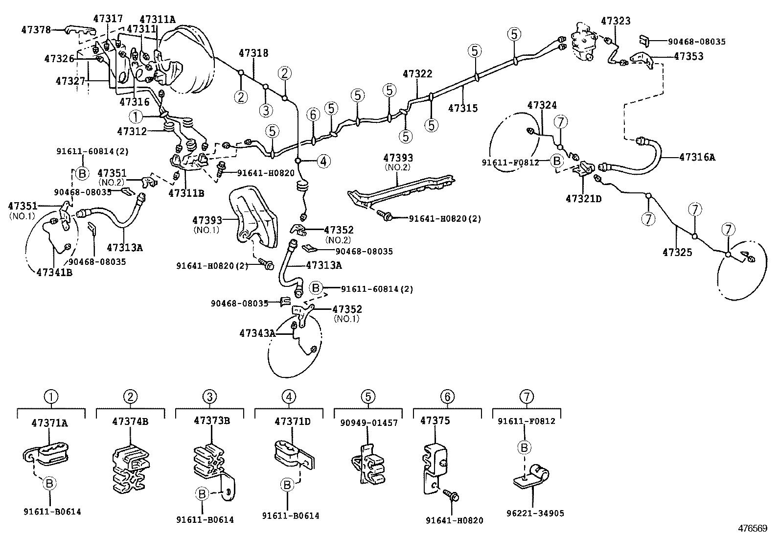  HILUX |  BRAKE TUBE CLAMP