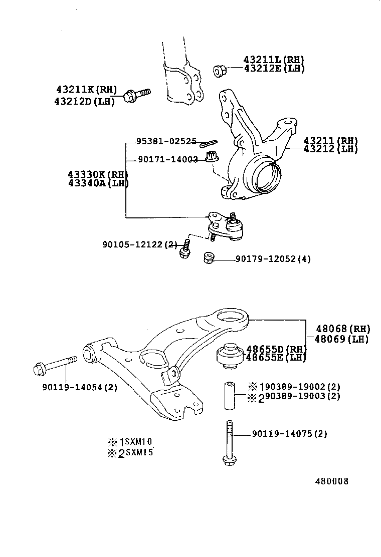  IPSUM |  FRONT AXLE ARM STEERING KNUCKLE