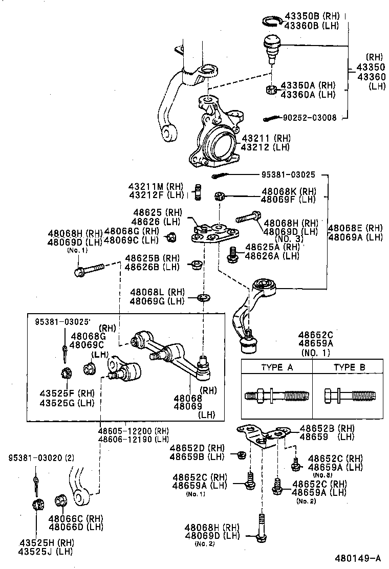  LVN CRE TRN MRN |  FRONT AXLE ARM STEERING KNUCKLE