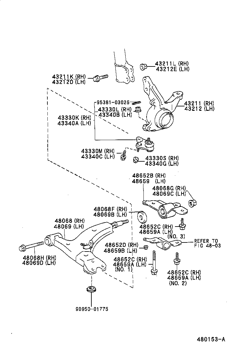  LVN CRE TRN MRN |  FRONT AXLE ARM STEERING KNUCKLE