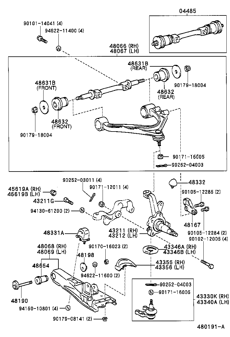 REGIUS TOURING HIACE | FRONT AXLE ARM STEERING KNUCKLE