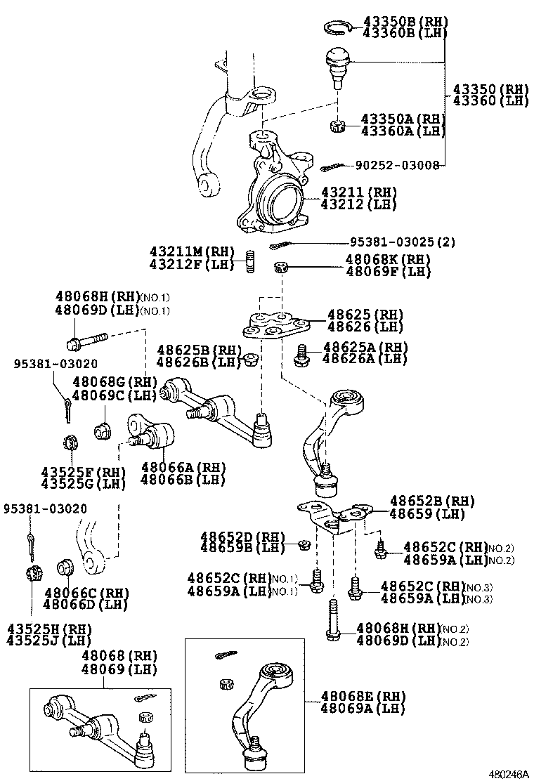  LEVIN TRUENO |  FRONT AXLE ARM STEERING KNUCKLE
