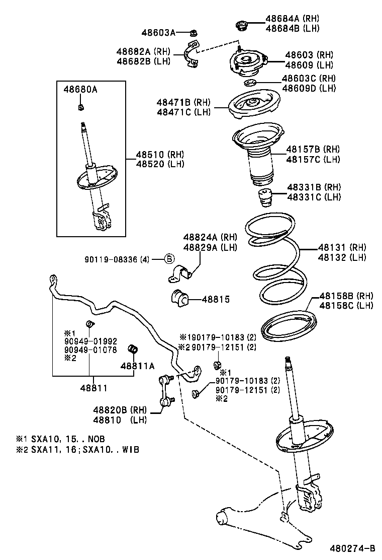  RAV4 |  FRONT SPRING SHOCK ABSORBER