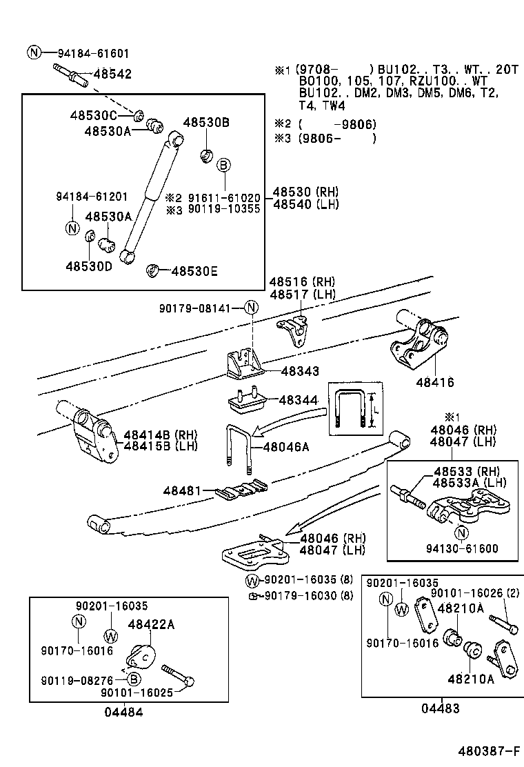  DYNA 200 TOYOACE G25 |  REAR SPRING SHOCK ABSORBER