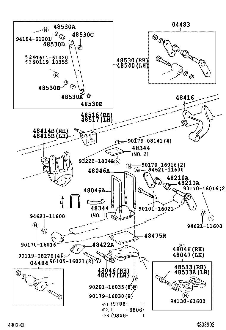  DYNA 200 TOYOACE G25 |  REAR SPRING SHOCK ABSORBER