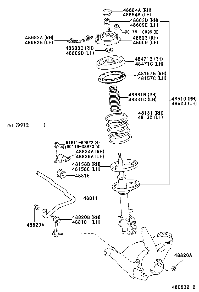  CALDINA |  FRONT SPRING SHOCK ABSORBER