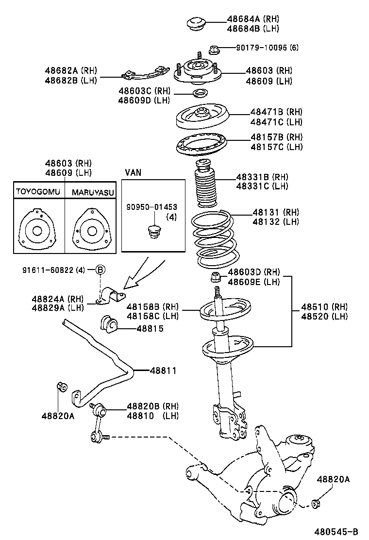  CALDINA |  FRONT SPRING SHOCK ABSORBER