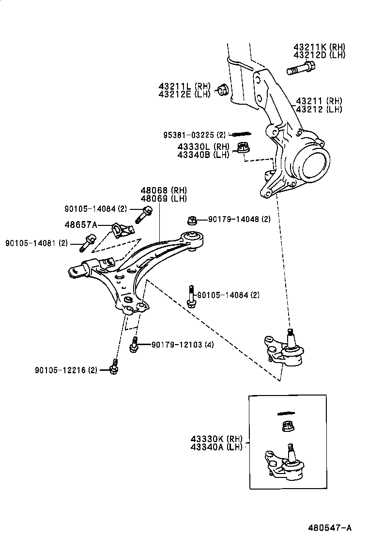  MARK 2 WG |  FRONT AXLE ARM STEERING KNUCKLE