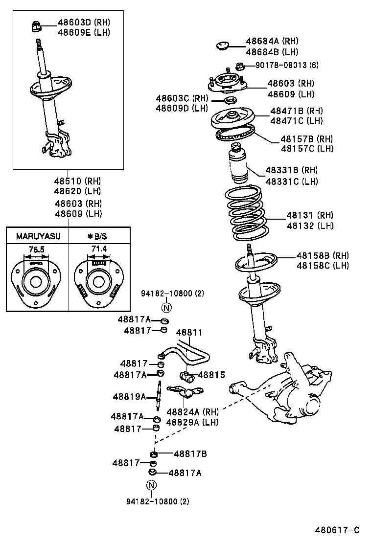 SPRINTER CARIB |  FRONT SPRING SHOCK ABSORBER