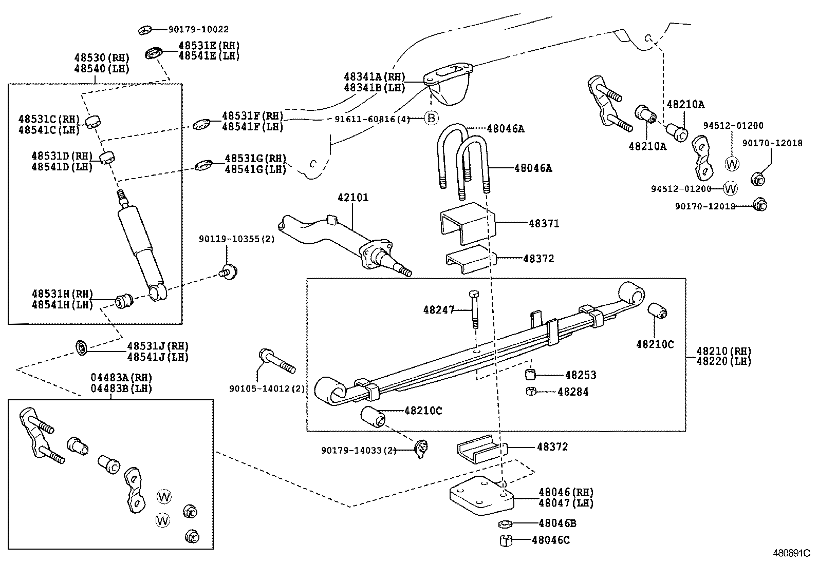  CALDINA |  REAR SPRING SHOCK ABSORBER