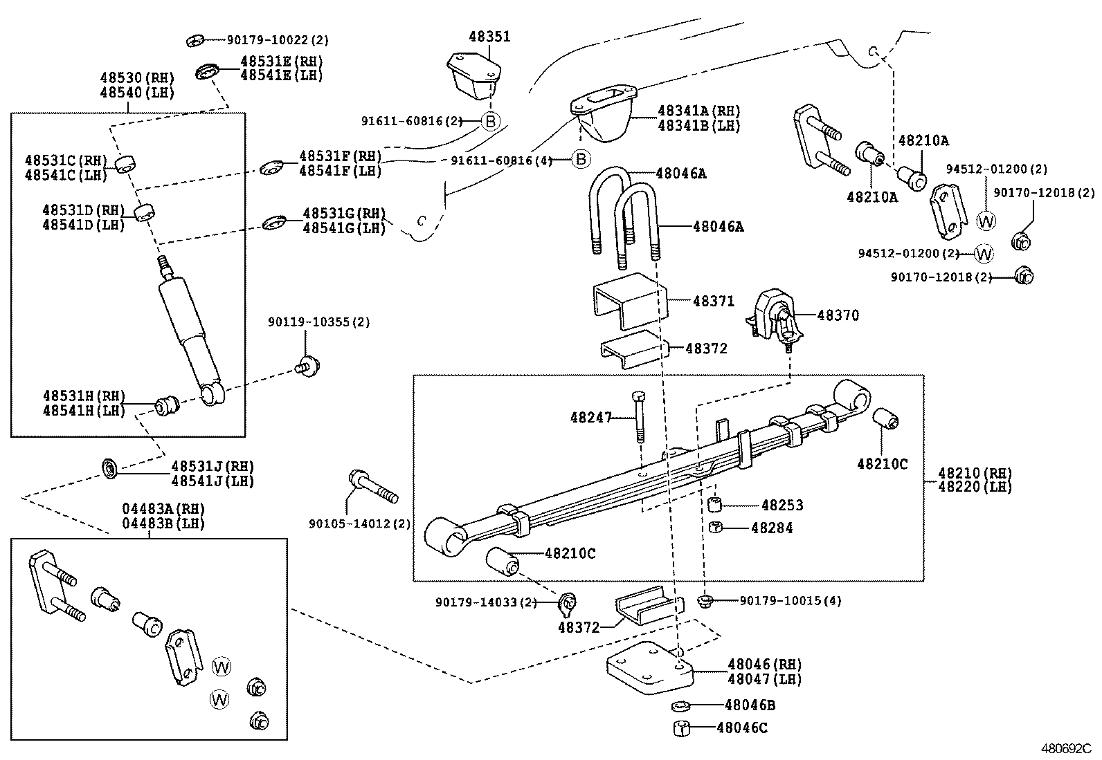  CALDINA |  REAR SPRING SHOCK ABSORBER