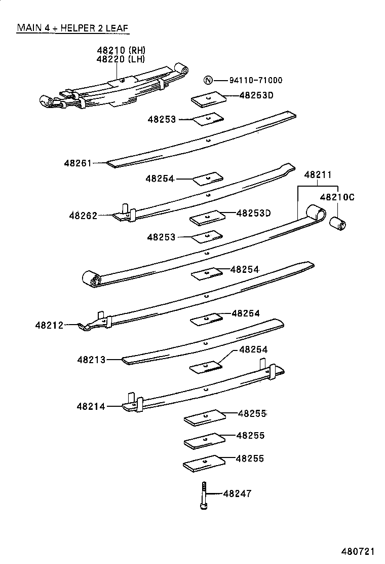  DYNA 200 TOYOACE G25 |  REAR SPRING SHOCK ABSORBER