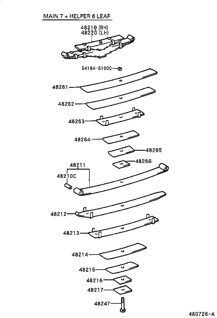  DYNA 200 TOYOACE G25 |  REAR SPRING SHOCK ABSORBER