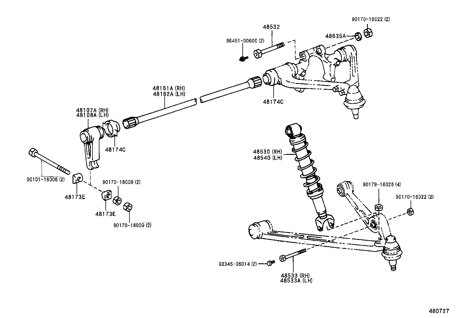  DYNA 200 TOYOACE G25 |  REAR SPRING SHOCK ABSORBER