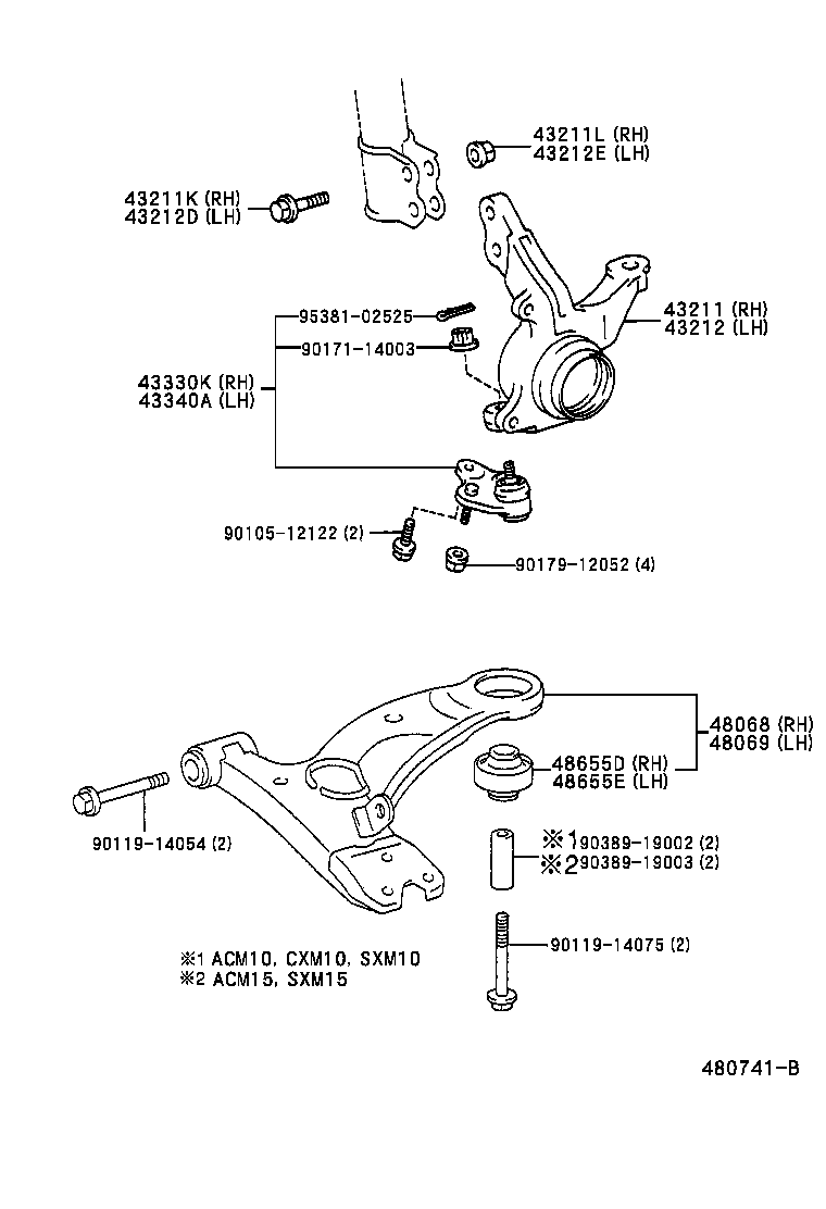  GAIA |  FRONT AXLE ARM STEERING KNUCKLE