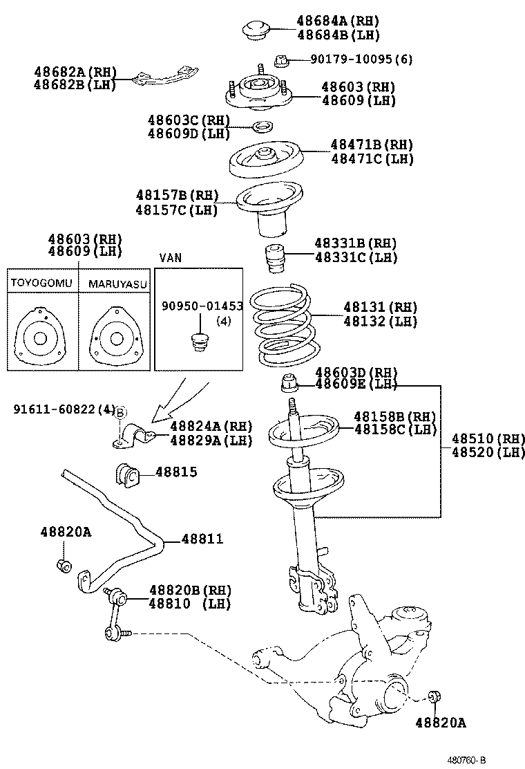  CALDINA |  FRONT SPRING SHOCK ABSORBER