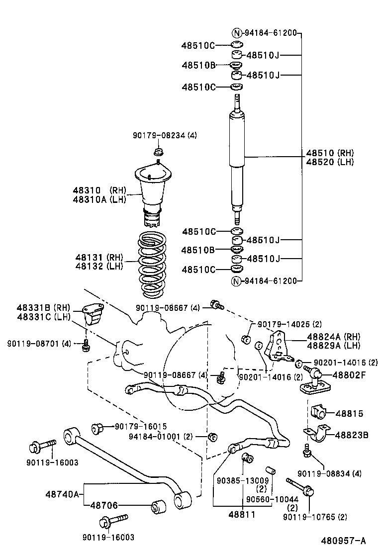 LAND CRUISER S T H T |  FRONT SPRING SHOCK ABSORBER