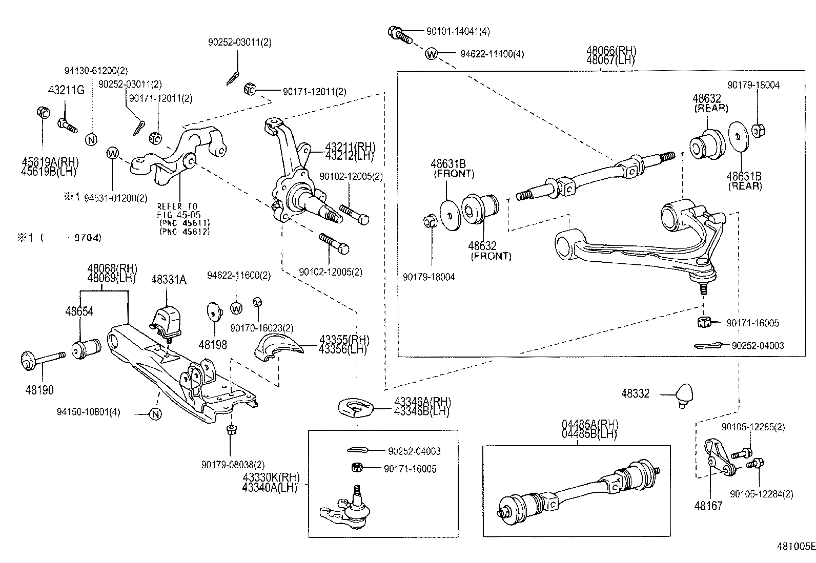 GRANVIA GRAND HIACE | FRONT AXLE ARM STEERING KNUCKLE