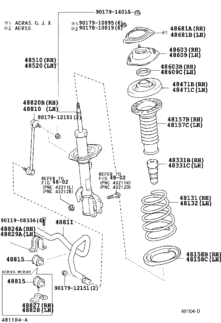  ESTIMA T L |  FRONT SPRING SHOCK ABSORBER
