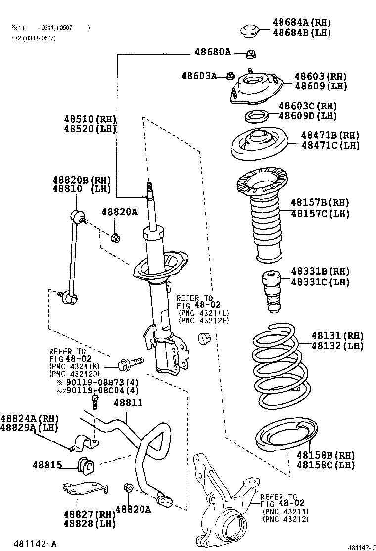  RAV4 J L |  FRONT SPRING SHOCK ABSORBER