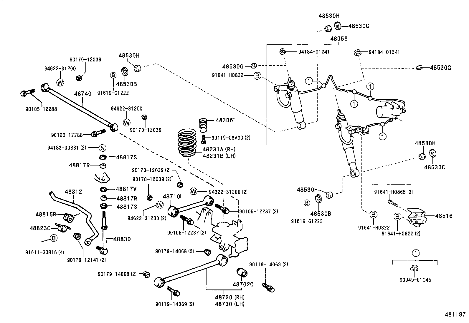  HILUX SURF |  REAR SPRING SHOCK ABSORBER