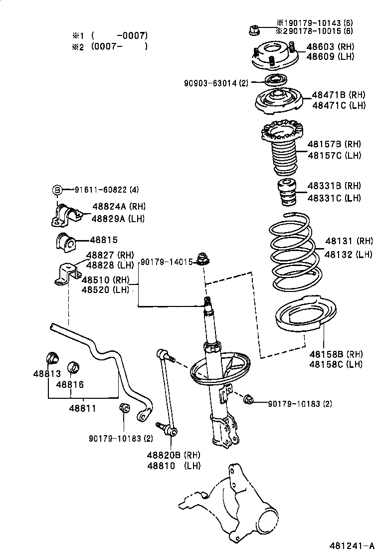  HARRIER |  FRONT SPRING SHOCK ABSORBER