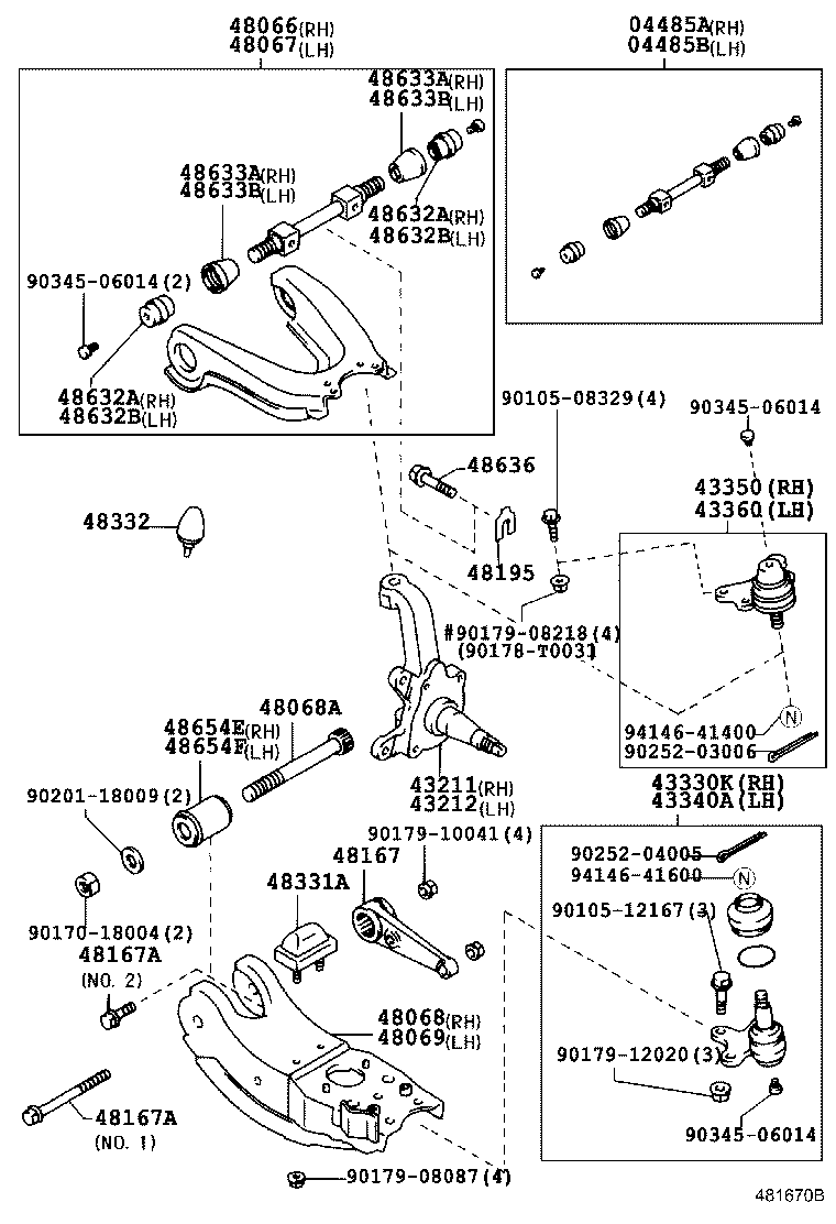 HILUX |  FRONT AXLE ARM STEERING KNUCKLE