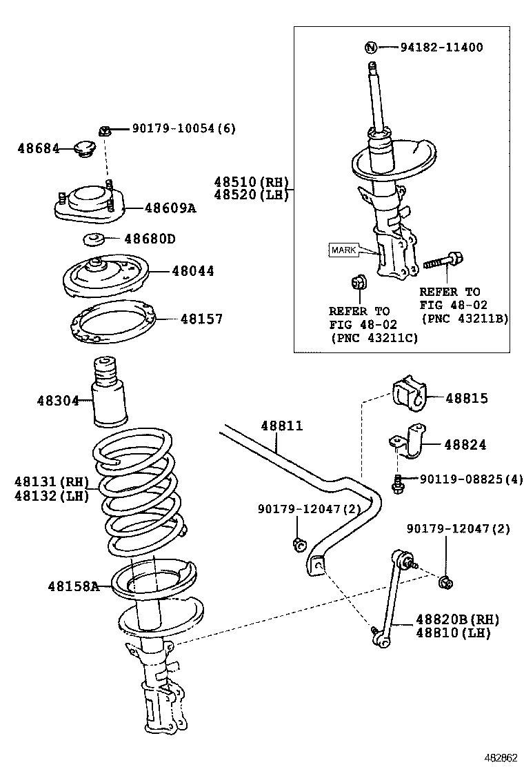  ESTIMA |  FRONT SPRING SHOCK ABSORBER