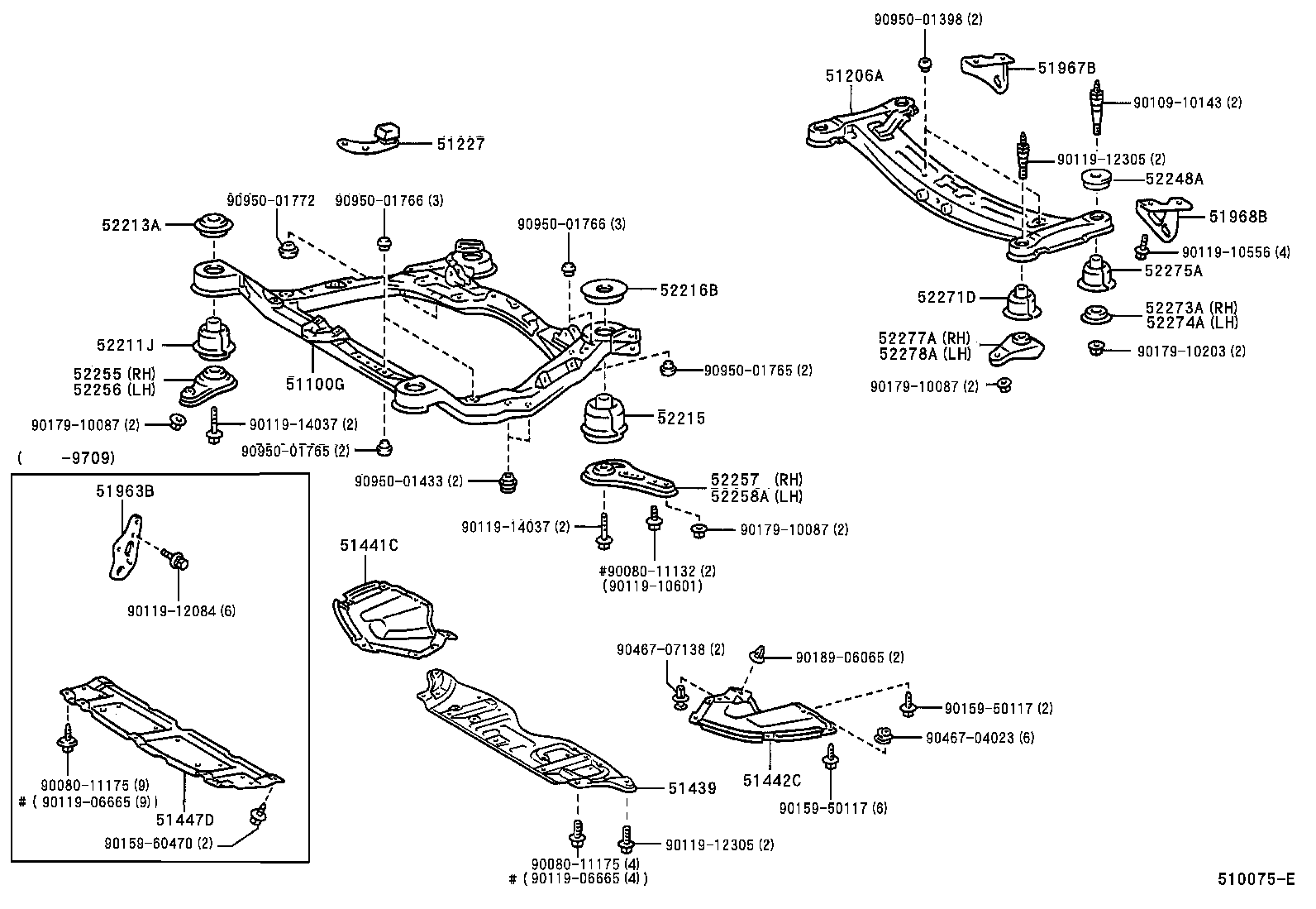  AVALON |  SUSPENSION CROSSMEMBER UNDER COVER