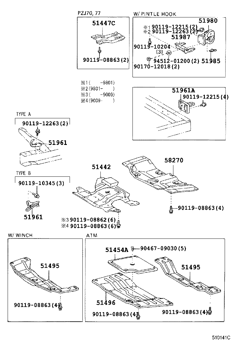  LAND CRUISER S T H T |  SUSPENSION CROSSMEMBER UNDER COVER