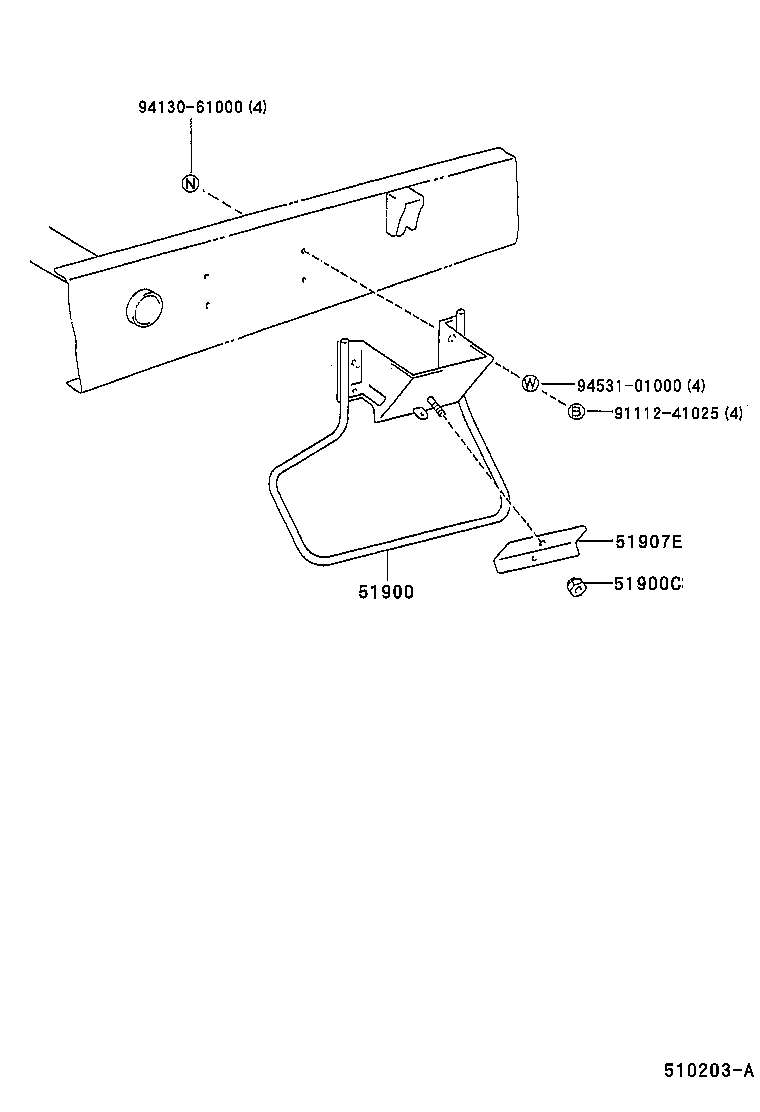  DYNA 200 TOYOACE G25 |  SPARE WHEEL CARRIER