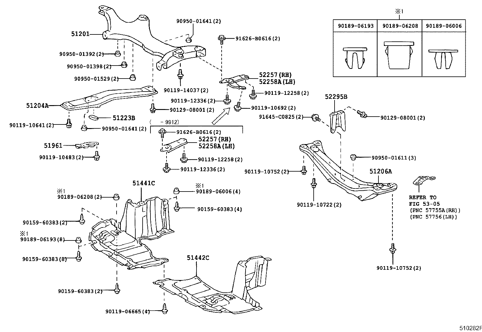 CALDINA |  SUSPENSION CROSSMEMBER UNDER COVER