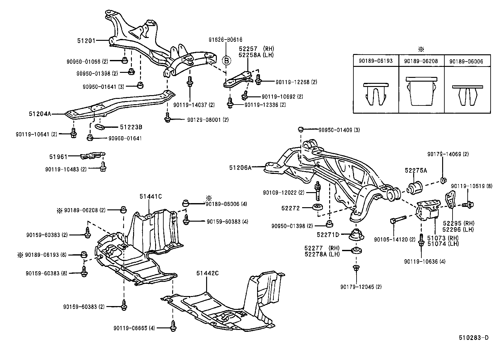  CALDINA |  SUSPENSION CROSSMEMBER UNDER COVER