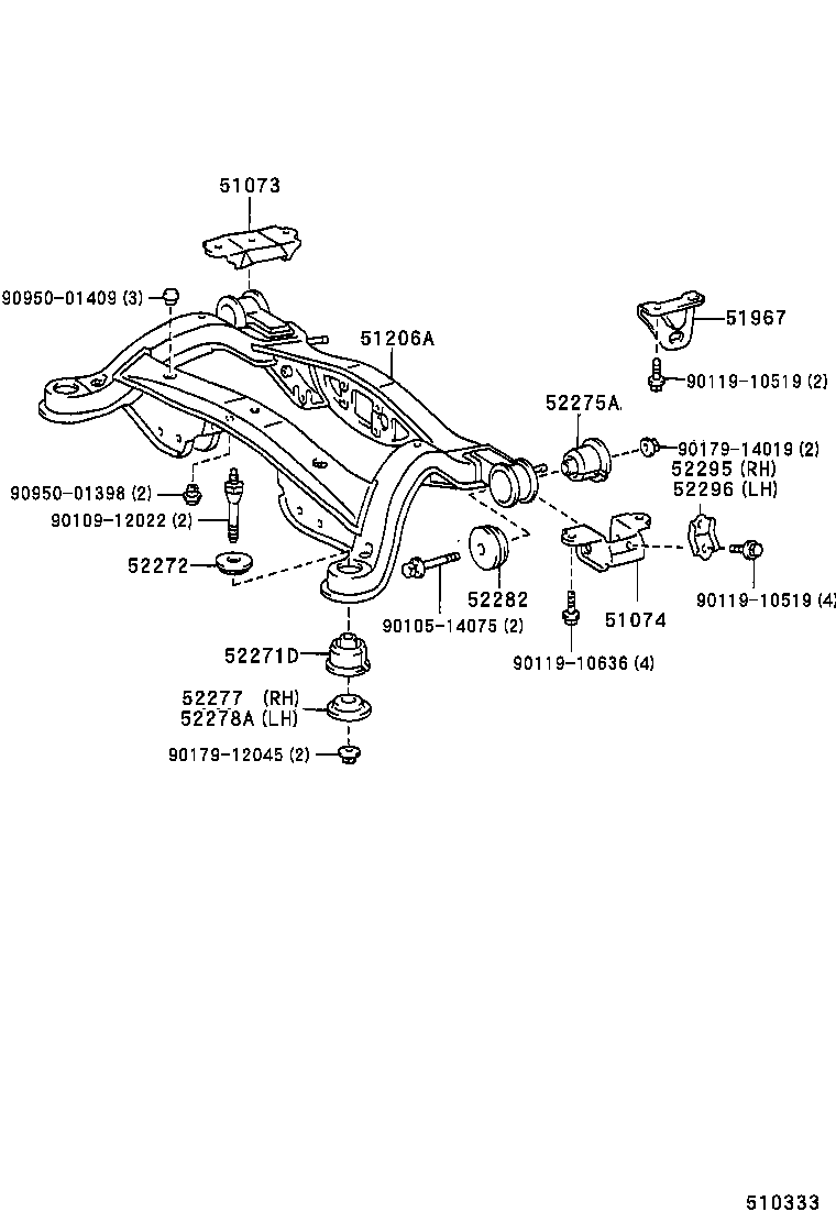  CAMRY VISTA |  SUSPENSION CROSSMEMBER UNDER COVER