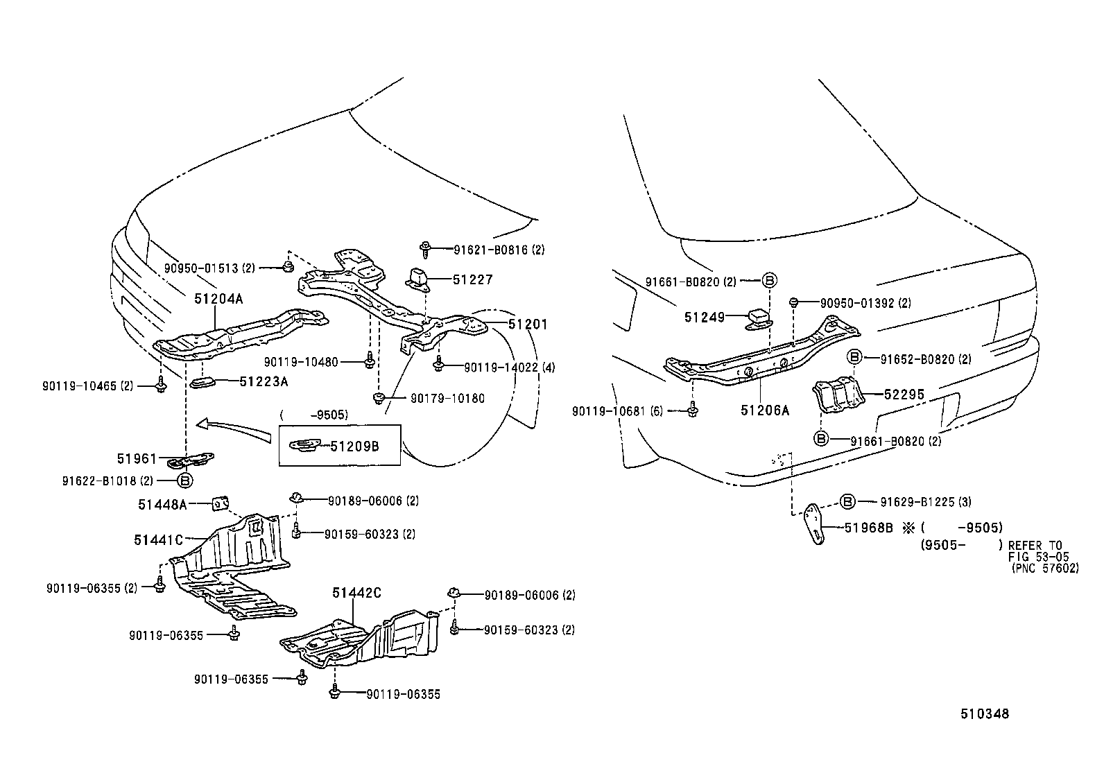  LVN CRE TRN MRN |  SUSPENSION CROSSMEMBER UNDER COVER