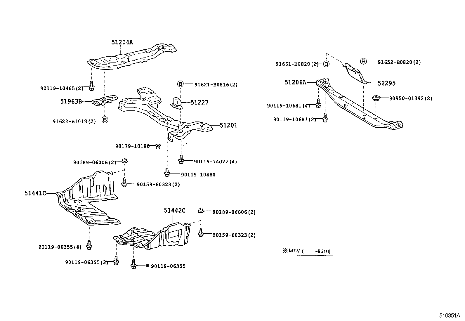  LEVIN TRUENO |  SUSPENSION CROSSMEMBER UNDER COVER