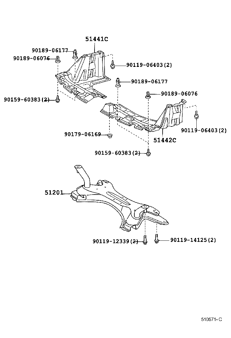  BB OPEN DECK |  SUSPENSION CROSSMEMBER UNDER COVER