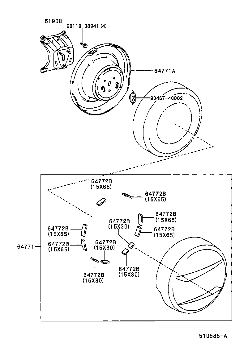  RAV4 J L |  SPARE WHEEL CARRIER