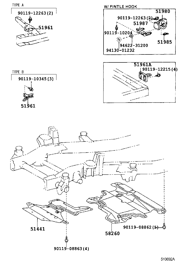  LAND CRUISER S T H T |  SUSPENSION CROSSMEMBER UNDER COVER